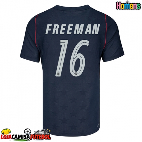 Camisa de Futebol Estados Unidos Alex Freeman #16 Equipamento Secundário Mundo 2026 Manga Curta